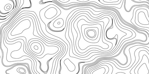 Generate a high-contrast black and white topographic map featuring detailed contour lines. The map should display various elevations using closely spaced, Topography and geography map grid abstract.
