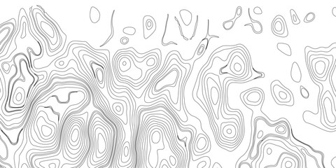 Generate a high-contrast black and white topographic map featuring detailed contour lines. The map should display various elevations using closely spaced, Topography and geography map grid abstract.