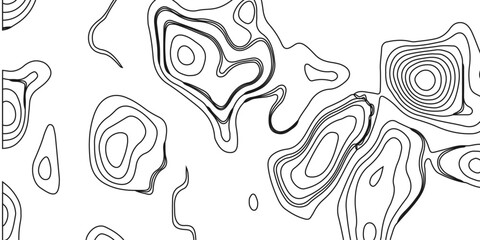 Generate a high-contrast black and white topographic map featuring detailed contour lines. The map should display various elevations using closely spaced, Topography and geography map grid abstract.