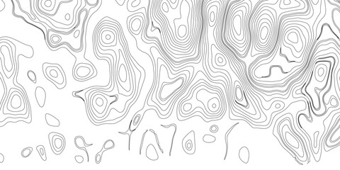 Generate a high-contrast black and white topographic map featuring detailed contour lines. The map should display various elevations using closely spaced, Topography and geography map grid abstract.