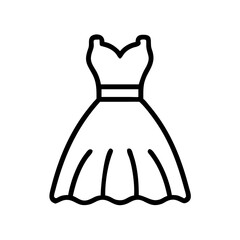 Find the perfect dress outline vector for your special occasion fashion apparel and style