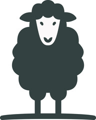 A Cute Black Sheep Icon