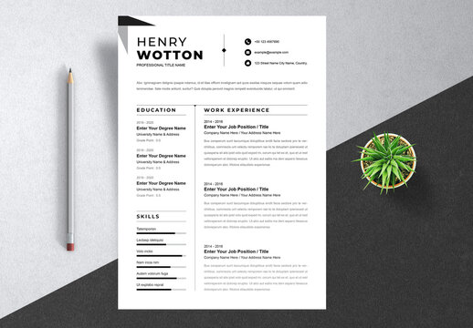 Clean And Modern Resume Layout