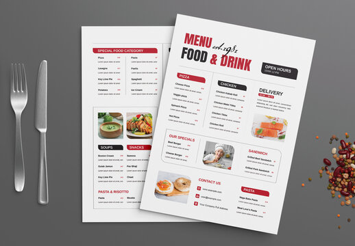Clean Food Menu Template