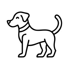 Isolated cute dog vector illustration for animal lovers and pet adoption sites and dog breeds guide