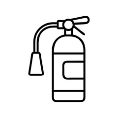 Find fire extinguisher symbol vector icon illustration for safety equipment and emergency use