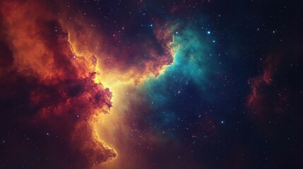 Fototapeta premium Colorful space galaxy cloud nebula. Stary night cosmos. Universe science astronomy. Supernova background wallpaper