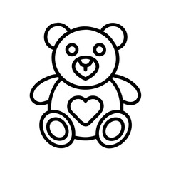 Cute teddy bear vector illustration for kids toys and gifts children's design element isolated