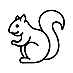 Find cute squirrel vector outline drawing free download animal illustration graphic design element