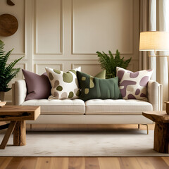 Fototapeta premium Modern Organic Living: A Cozy Blend of Nature and Comfort