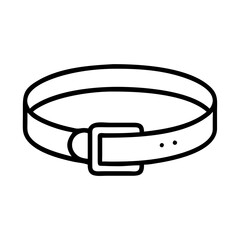 Stylish leather belt fashion accessory vector illustration for clothing and waist support needs