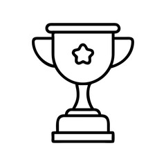 Trophy vector icon award achievement success champion prize winner first place best design