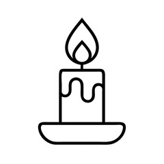 Candle light drawing vector illustration for decoration and celebration events design element