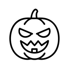 Halloween pumpkin vector illustration spooky jack o lantern clip art halloween season decoration icon