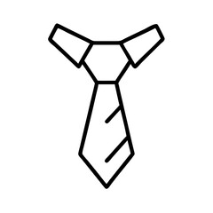 Tie icon vector illustration for business fashion style formal wear necktie accessory design 90s theme