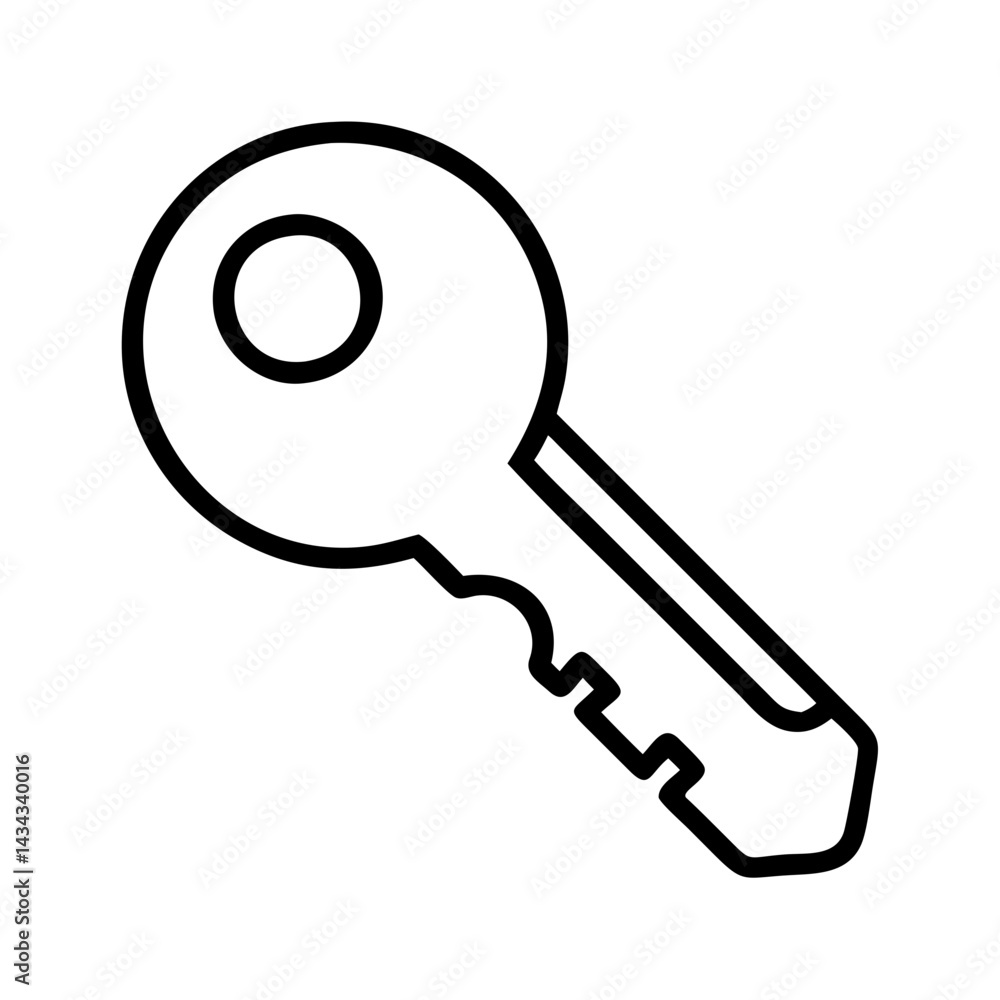 Poster unlock security with this simple key vector graphic for access and protection concepts design needs