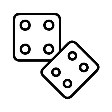 recommend clip art: Dice icon vector illustration of two dice for casino games gambling luck and probability concept design