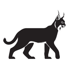 Lightweight lynx silhouette vector engineered for fast-loading media – lynx silhouette – lynx vector – lynx illustration – silhouette of lynx

