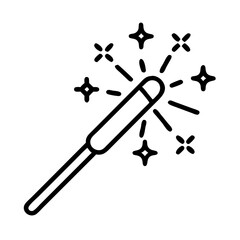 Download magical sparkler icon vector illustration for celebration new year christmas design element