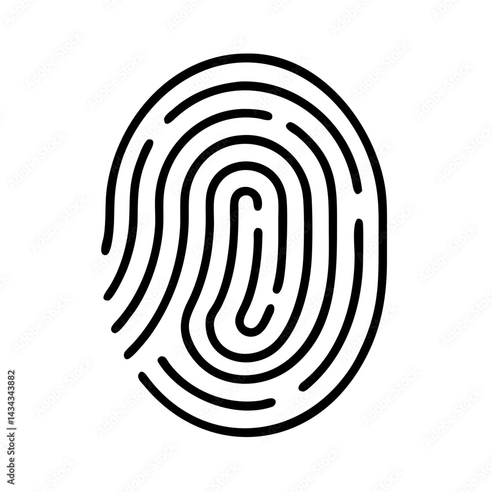 Poster fingerprint identification biometric security scan identity unique access authentication system tech