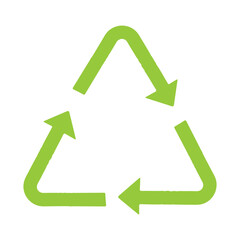 Green Recycling Symbol Vector – Eco-Friendly Arrow Triangle Icon.
