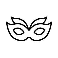 Outline masquerade mask vector graphic for party costume ball venetian carnival design and diy projects
