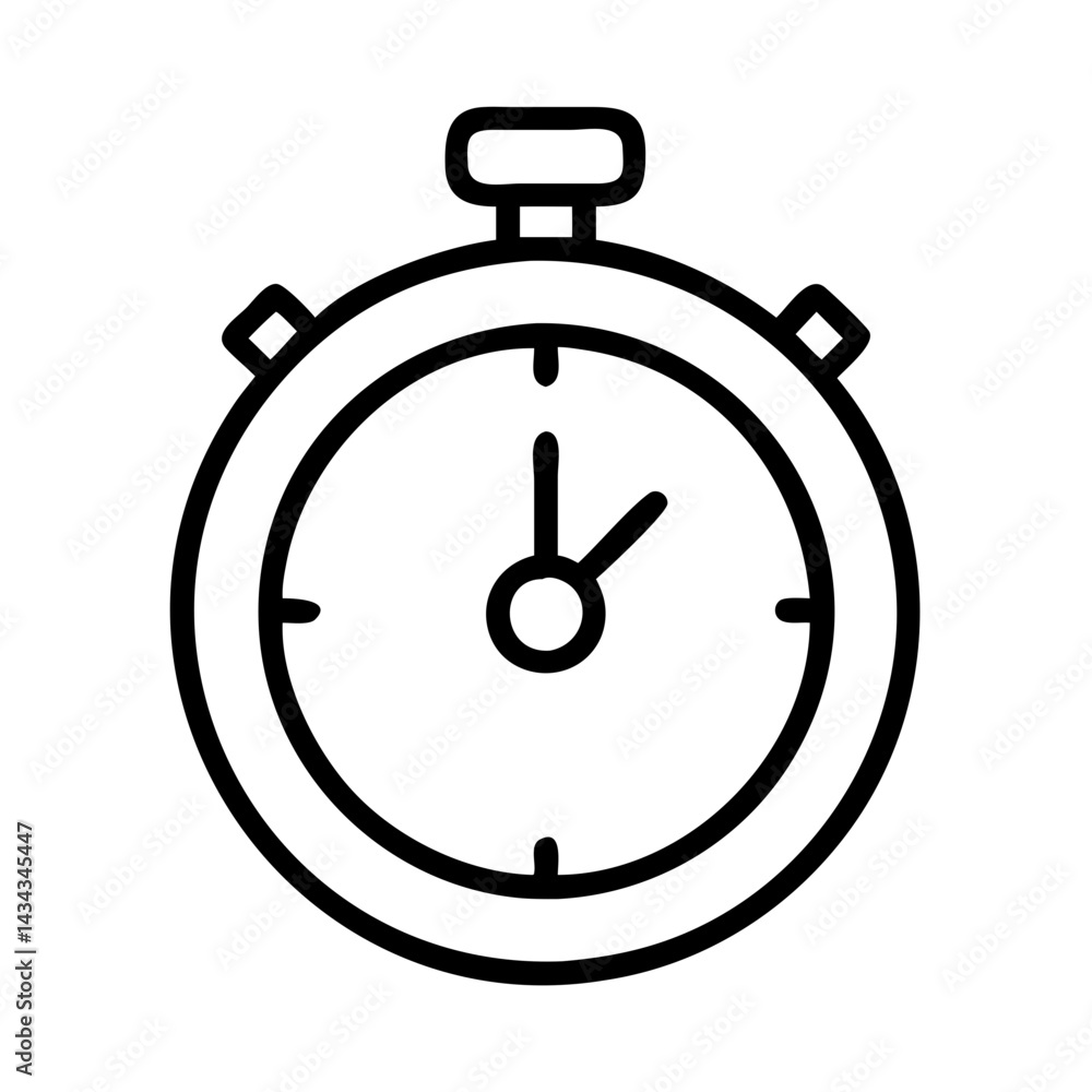 Poster stopwatch icon vector illustration of timer symbol for time management and measurement design