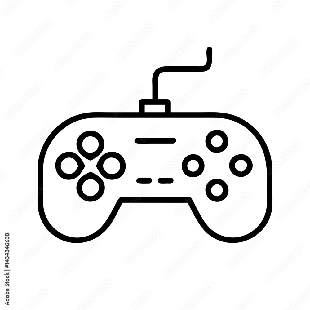 Poster get your game on with this wired controller vector illustration for gaming enthusiasts today