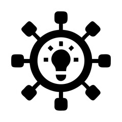 Industrial gear light bulb design vector illustration
