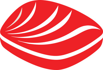 Minimalistic tuna Fish Steak Illustration