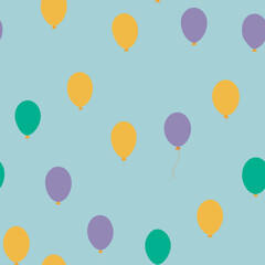 Seamless background with balloons 
