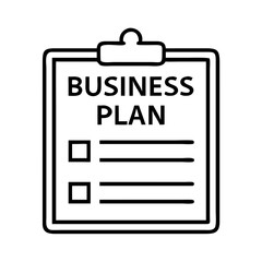 Business plan checklist on clipboard for strategy planning and management, business plan outline