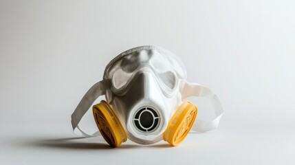 White respirator mask, studio shot, safety