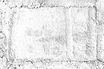 Realistic Distressed Grungy Gray of Clay Brick Texture Overlay with Transparent Background. Perfect for Creative Design Element.
