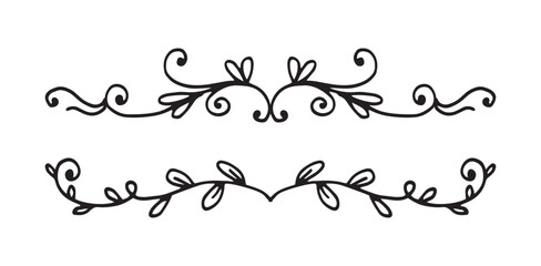 Set Hand drawn wedding album ornaments