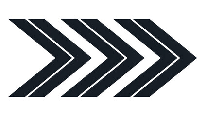 black chevron arrows vector simple flat style on white background PNG. AI GENERATED	