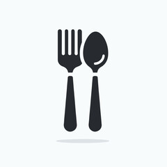 fork and spoon silhouette vector elements