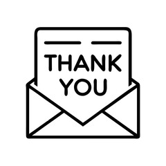 Thank you card design vector graphic template thank you message thank you note thank you letter design