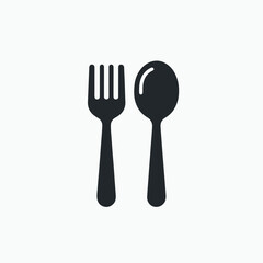 fork and spoon silhouette vector elements