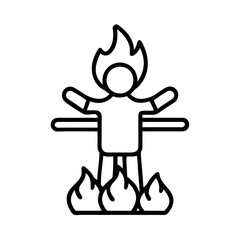 Burning man fire flames heat danger risk safety hot inferno blaze burn danger heat flame risk