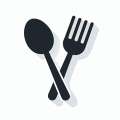 fork and spoon silhouette vector elements