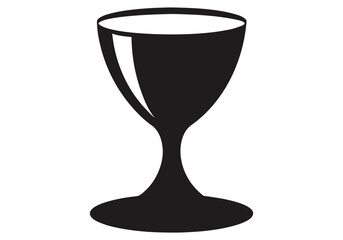 Silhouette Minimal Beautiful Glass isolated on white background