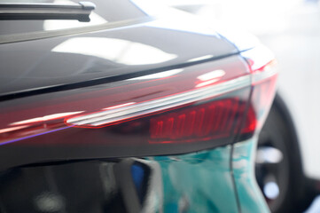 Close up of rear taillight on a vehicle