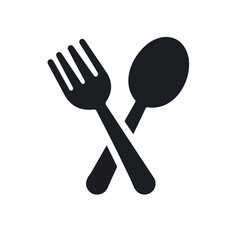 fork and spoon silhouette vector elements
