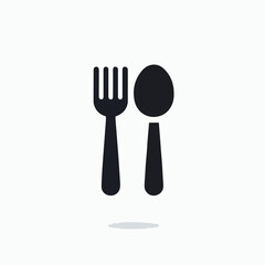 fork and spoon silhouette vector elements