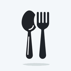 fork and spoon silhouette vector elements
