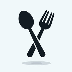 fork and spoon silhouette vector elements