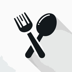 fork and spoon silhouette vector elements