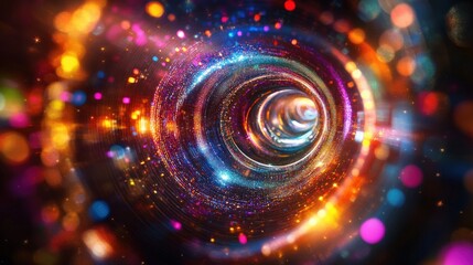Abstract Colorful Spiral Vortex