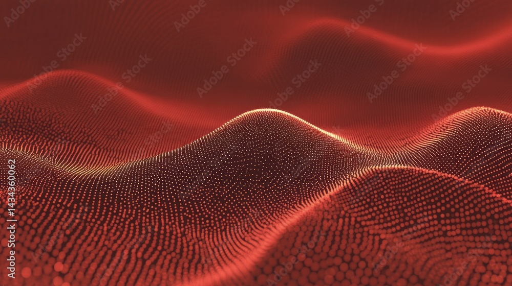 Poster abstract red wave pattern design